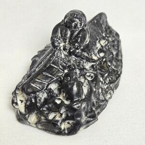 Edmund Wolf Original Canadian Inuit‎ Hand Carved Soapstone Sculpture Vtg 3.5"